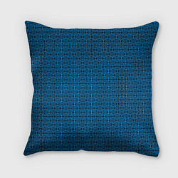 Подушка квадратная Тёмно-синий узоры