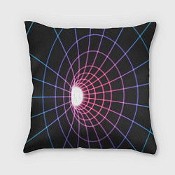 Подушка квадратная Искаженный неоновый каркас, цвет: 3D-принт