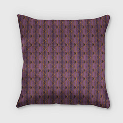 Подушка квадратная Паттерн тёмно-розовый, цвет: 3D-принт