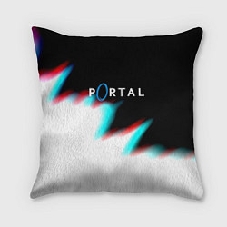 Подушка квадратная Portal game blink color