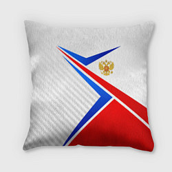 Подушка квадратная Герб РФ - классические цвета флага