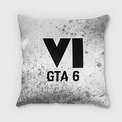 Подушка квадратная GTA 6 glitch на светлом фоне