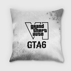 Подушка квадратная GTA6 glitch на светлом фоне
