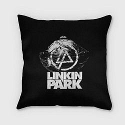 Подушка квадратная Linkin Park рэп-метал, цвет: 3D-принт