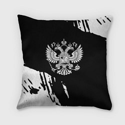 Подушка квадратная Герб великой страны Россия краски