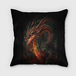 Подушка квадратная Красный древесный дракон