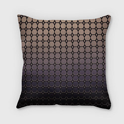 Подушка квадратная Бежево-фиолетовый ромбы-полосы