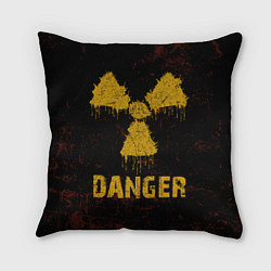 Подушка квадратная Опасный человек радиация, цвет: 3D-принт