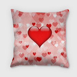 Подушка квадратная Огромное сердце, цвет: 3D-принт