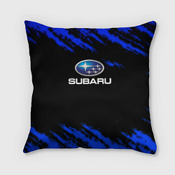 Подушка квадратная Subaru текстура авто, цвет: 3D-принт