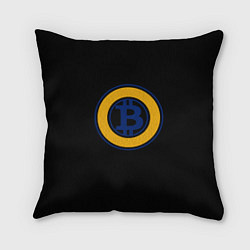 Подушка квадратная Биткоин лого криптовалюта