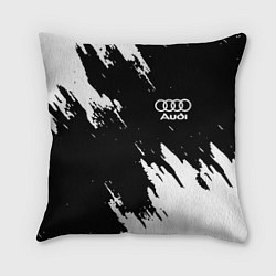 Подушка квадратная Audi краски белые, цвет: 3D-принт
