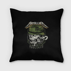 Подушка квадратная Metallica - skull, цвет: 3D-принт