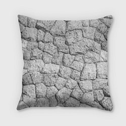 Подушка квадратная Каменная стена текстура, цвет: 3D-принт