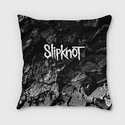 Подушка квадратная Slipknot black graphite, цвет: 3D-принт