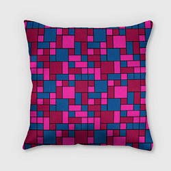 Подушка квадратная Геометрические цветные фигуры, цвет: 3D-принт
