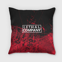 Подушка квадратная Lethal company red