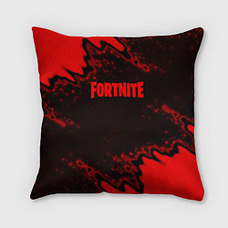 Подушка квадратная Fortnite game colors red