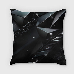 Подушка квадратная Black luxury abstract, цвет: 3D-принт