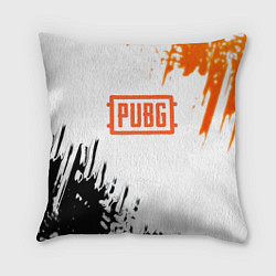Подушка квадратная PUBG краски гранж, цвет: 3D-принт