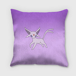 Подушка квадратная Espeon Pokemon - розовая кошка покемон