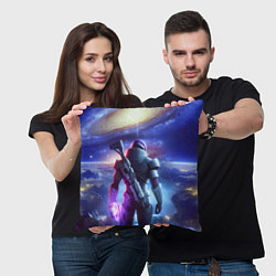 Подушка квадратная Mass Effect - andromeda ai art, цвет: 3D-принт — фото 2