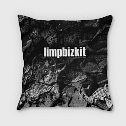 Подушка квадратная Limp Bizkit black graphite, цвет: 3D-принт