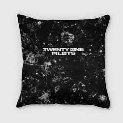 Подушка квадратная Twenty One Pilots black ice, цвет: 3D-принт