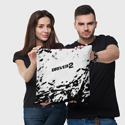 Подушка квадратная Driver 2 краски, цвет: 3D-принт — фото 2