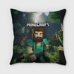 Подушка квадратная Minecraft персонаж с бородой, цвет: 3D-принт