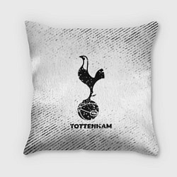 Подушка квадратная Tottenham с потертостями на светлом фоне, цвет: 3D-принт