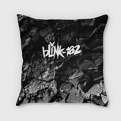 Подушка квадратная Blink 182 black graphite, цвет: 3D-принт