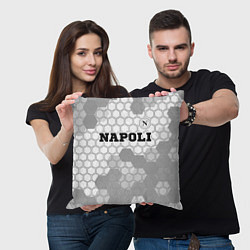 Подушка квадратная Napoli sport на светлом фоне посередине, цвет: 3D-принт — фото 2