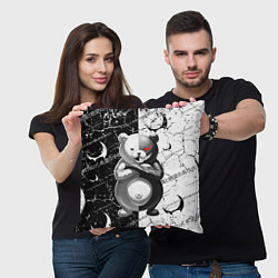 Подушка квадратная Monokuma - Danganronpa, цвет: 3D-принт — фото 2