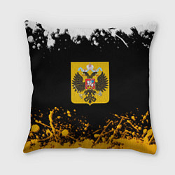 Подушка квадратная Имперская Россия краски абстрактные, цвет: 3D-принт