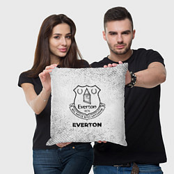 Подушка квадратная Everton с потертостями на светлом фоне, цвет: 3D-принт — фото 2