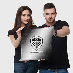 Подушка квадратная Leeds United sport на светлом фоне, цвет: 3D-принт — фото 2
