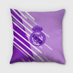 Подушка квадратная Real Madrid текстура фк, цвет: 3D-принт