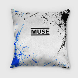 Подушка квадратная MUSE рок стиль краски