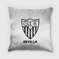Подушка квадратная Sevilla с потертостями на светлом фоне