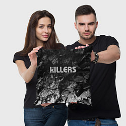 Подушка квадратная The Killers black graphite, цвет: 3D-принт — фото 2