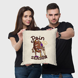 Подушка квадратная Сезон боли, цвет: 3D-принт — фото 2