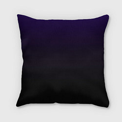 Подушка квадратная Фиолетово-чёрный тёмный градиент, цвет: 3D-принт