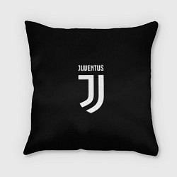 Подушка квадратная Juventus sport fc белое лого