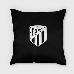 Подушка квадратная Атлетико Мадрид белое лого фк