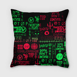 Подушка квадратная Twenty one pilots pattern rock steel