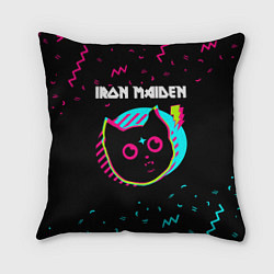 Подушка квадратная Iron Maiden - rock star cat, цвет: 3D-принт