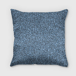 Подушка квадратная Голубой с чёрным мелкая мозаика, цвет: 3D-принт