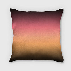 Подушка квадратная Градиент затемнённый розово-жёлтый, цвет: 3D-принт