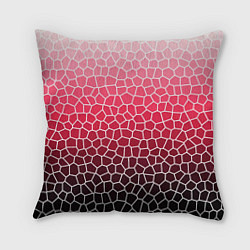 Подушка квадратная Крупная мозаика розовый градиент
